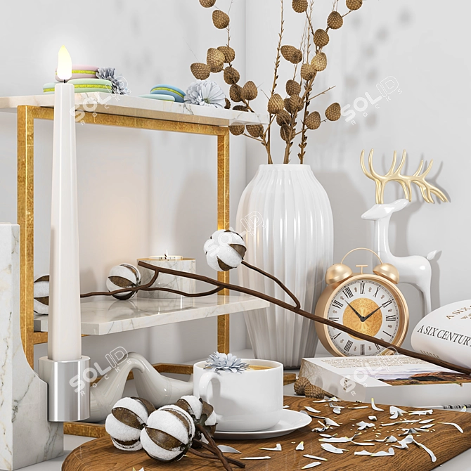 Elegant 24-Piece Decor Set 3D model image 2