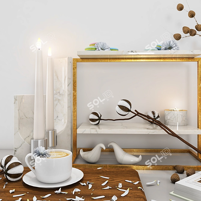 Elegant 24-Piece Decor Set 3D model image 3