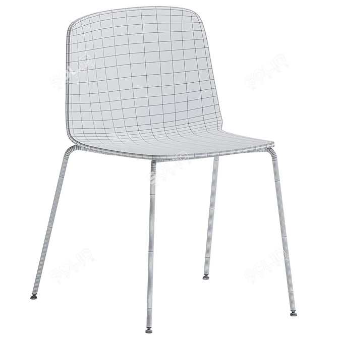 Rama Wooden Chair: Sleek & Sturdy 3D model image 3