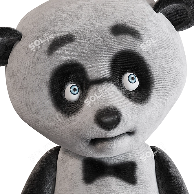 Cute Panda Plush Toy 3D model image 2