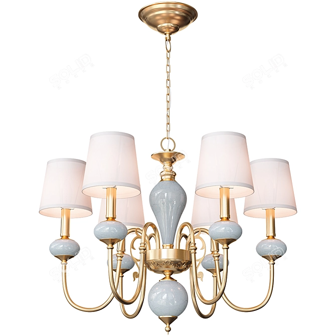 Elegant Zoe Chandelier by Anzazo 3D model image 4