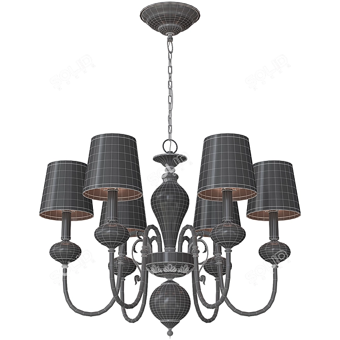 Elegant Zoe Chandelier by Anzazo 3D model image 5