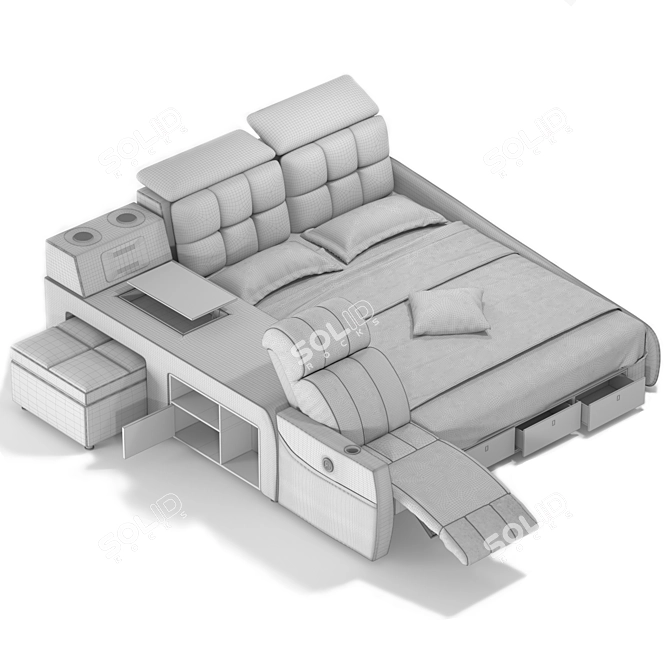 Smart Bed with Integrated Functions 3D model image 4