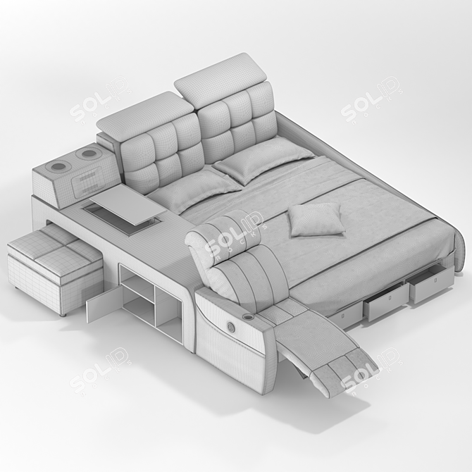 Smart Bed with Integrated Functions 3D model image 9