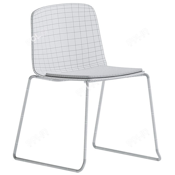 Rama Sled Base Chair: Sleek and Stylish 3D model image 3