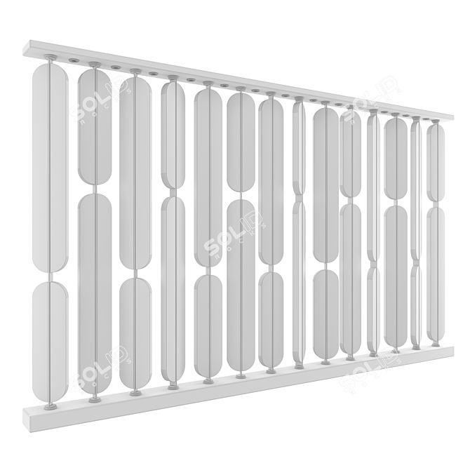 Elegant Room Divider 3D model image 4