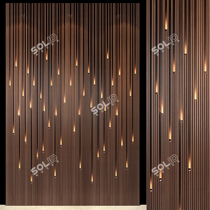 Contemporary Wall Panel Design 3D model image 1