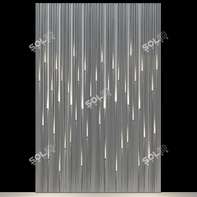 Contemporary Wall Panel Design 3D model image 2