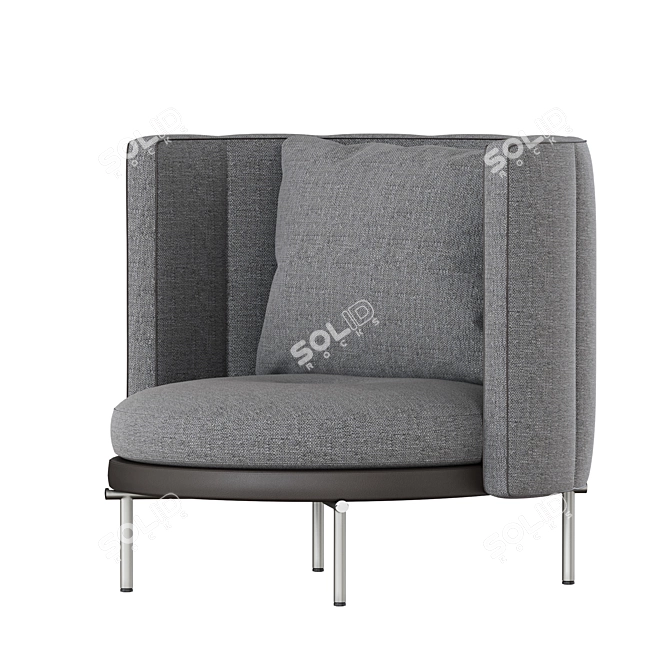 Modern Minotti TORII Armchair 3D model image 6