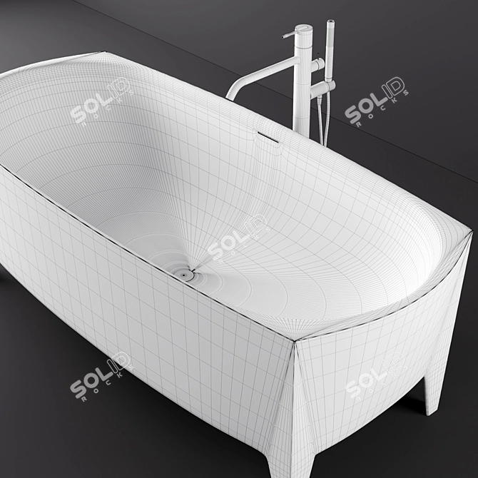 EDONIA Solid Surface Bathtub 3D model image 2