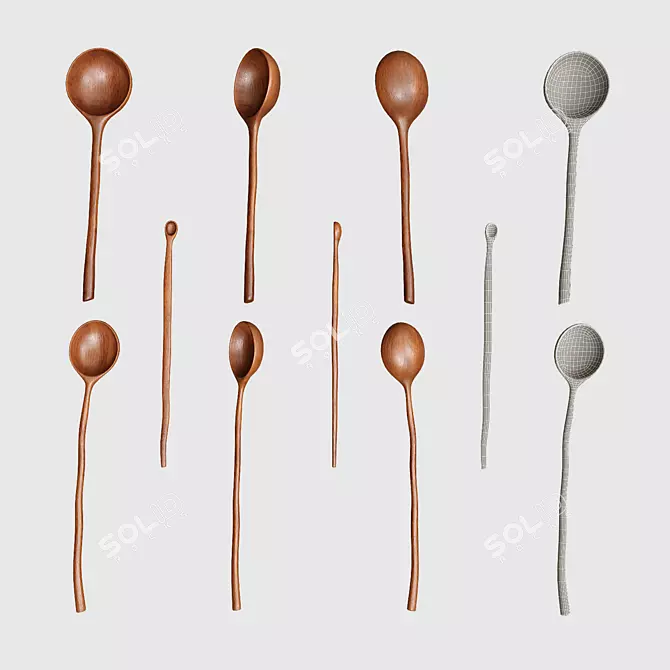 Vintage Kitchen Utensils Collection 3D model image 2