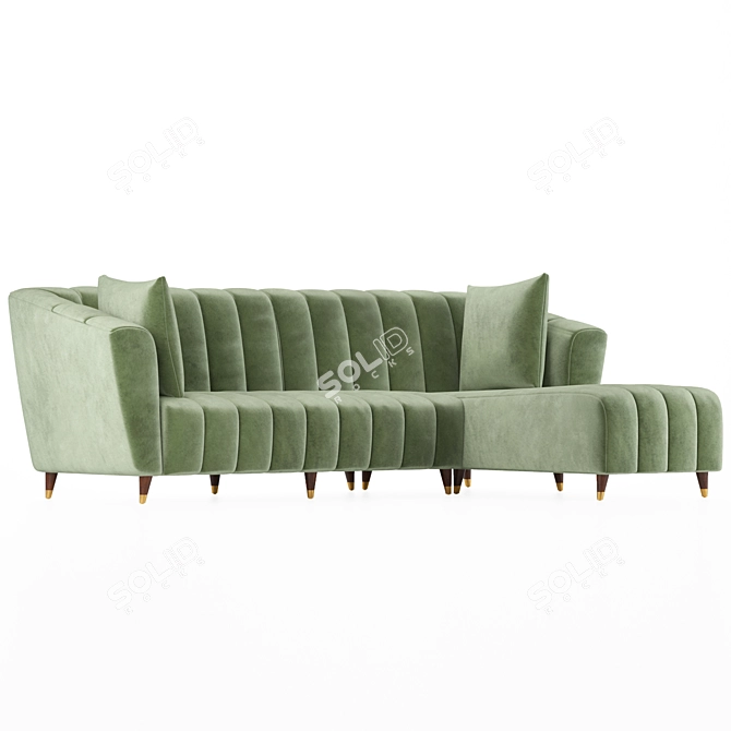 Modern 3-Seater Sofa 3D model image 2