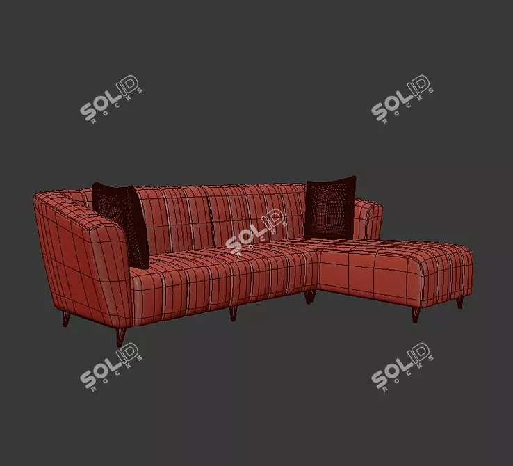 Modern 3-Seater Sofa 3D model image 3