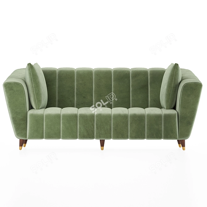 Kaj 3 Seater Sofa: Stylish and Spacious 3D model image 2