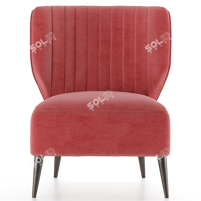 Sleek Lipstick Armchair: Stylish Comfort 3D model image 2