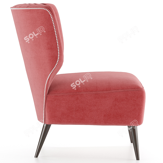 Sleek Lipstick Armchair: Stylish Comfort 3D model image 3