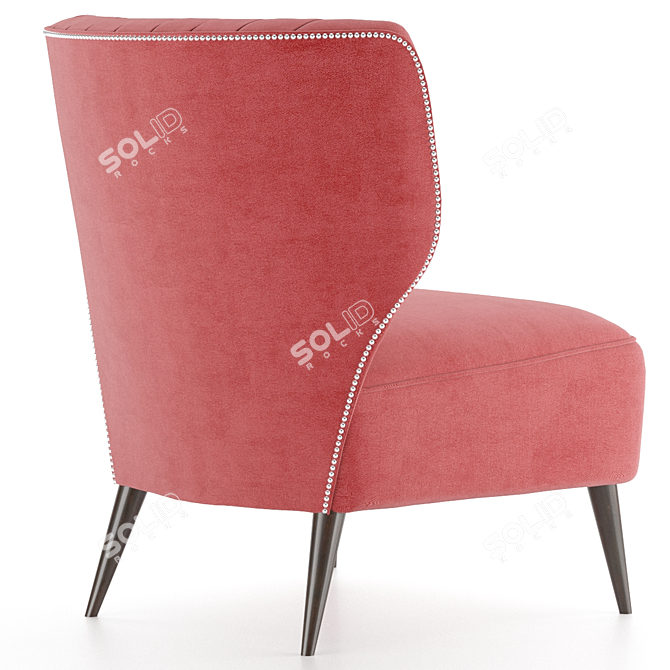 Sleek Lipstick Armchair: Stylish Comfort 3D model image 4