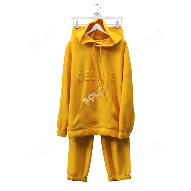 Sporty Tracksuit Set: Stylish and Comfortable 3D model image 6