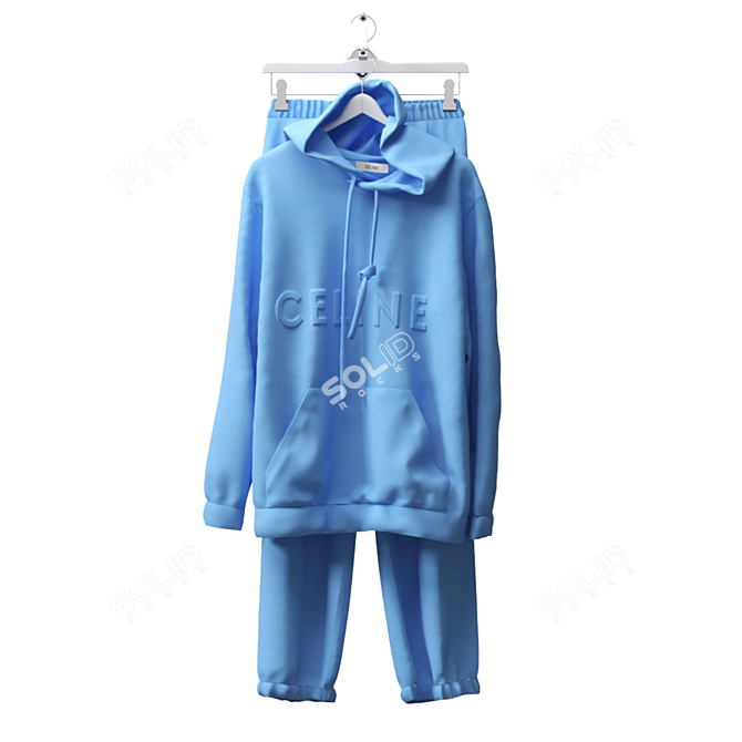 Sporty Tracksuit Set: Stylish and Comfortable 3D model image 7