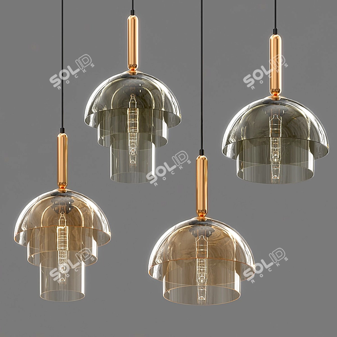 Elegant JOLLY Pendant Lamp 3D model image 1
