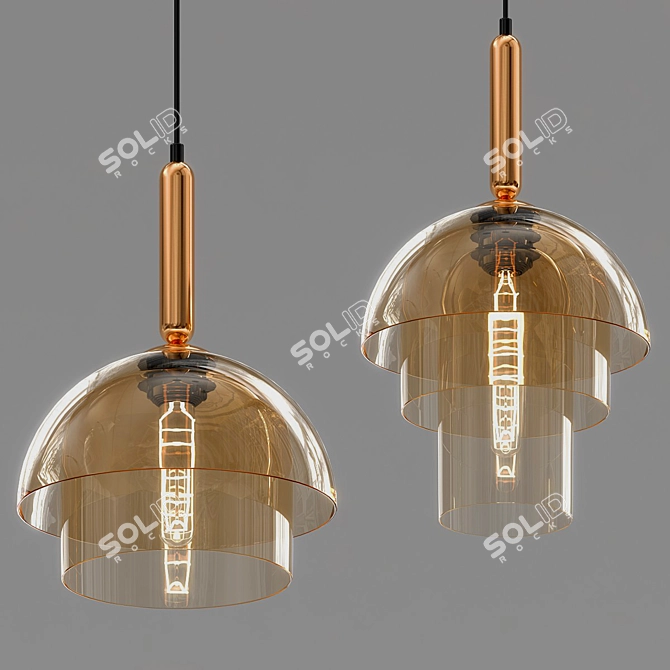 Elegant JOLLY Pendant Lamp 3D model image 2