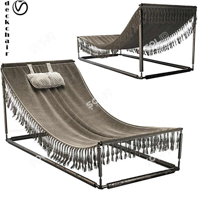 2015 Deck Chair - Elegant Outdoor Furniture 3D model image 1