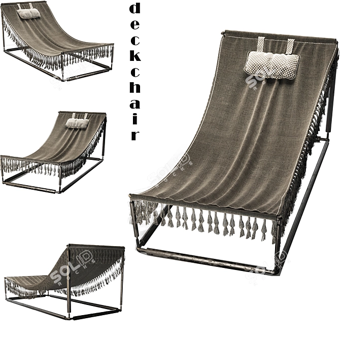 2015 Deck Chair - Elegant Outdoor Furniture 3D model image 2