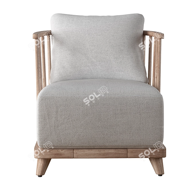 Sleek and Stylish RH Cala Lounge Chair 3D model image 5