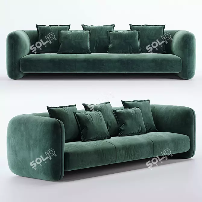 Vintage Collector's Jacob Sofa 3D model image 1