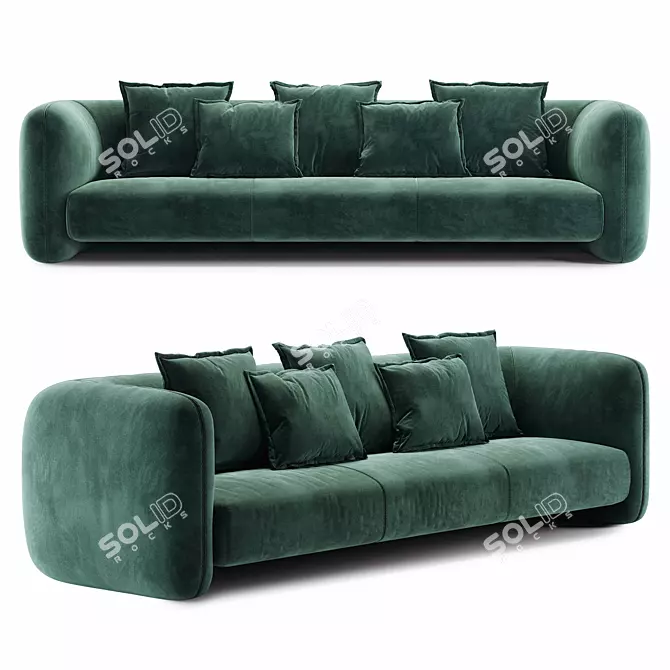 Vintage Collector's Jacob Sofa 3D model image 4