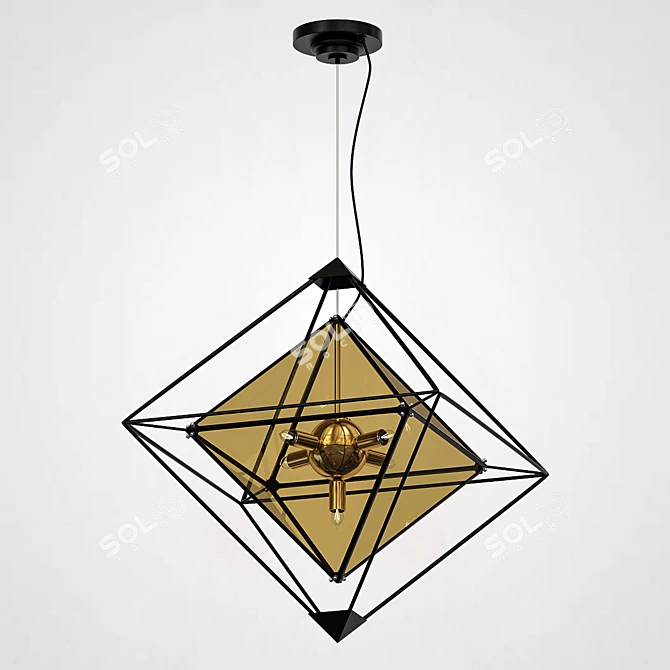 Geometric Glass Wall Light 3D model image 4