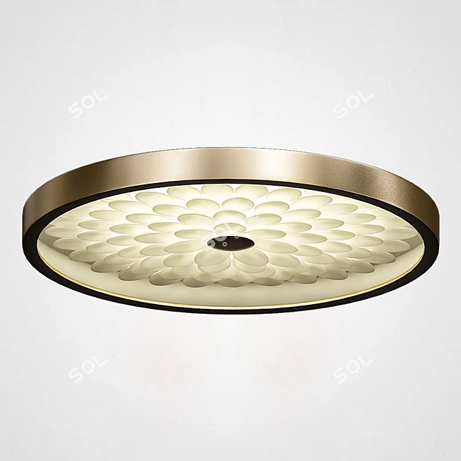 Stylish Petals Ceiling Light 3D model image 3