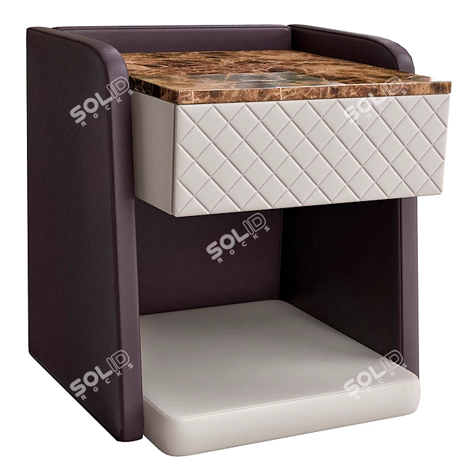 Sleek Twist Side Table: Modern Design 3D model image 1