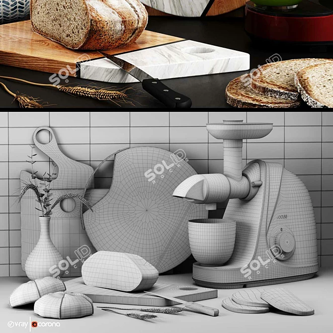 Ultimate Kitchen Accessories Set 3D model image 4