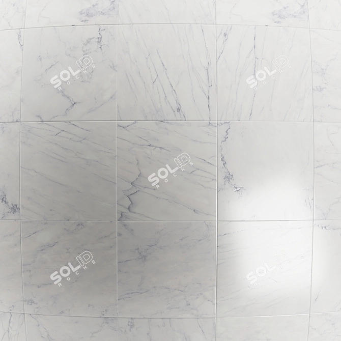 Carrara White Marble Tile Collection 3D model image 2