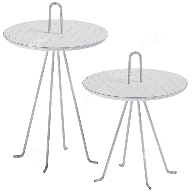 Modern Tipi Coffee Table 3D model image 2