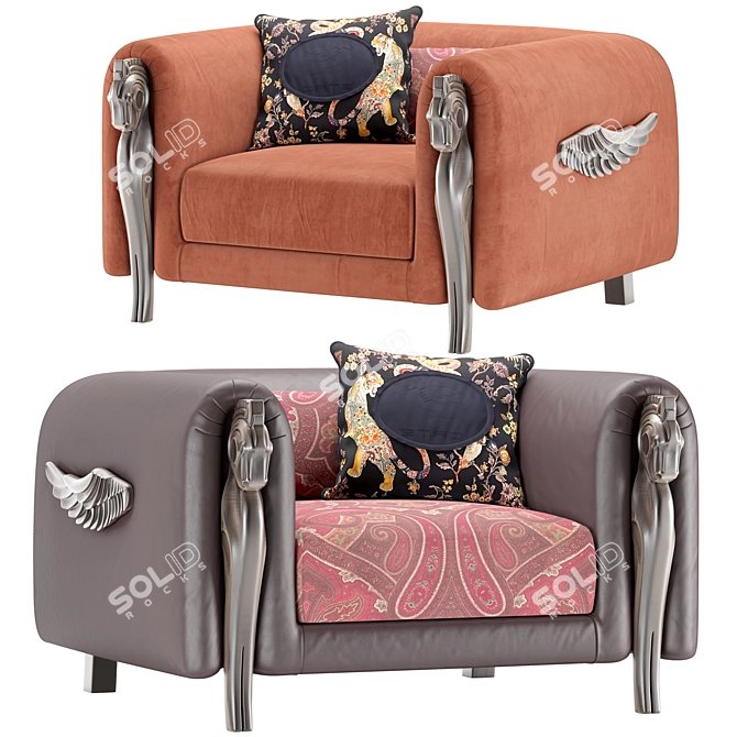 Etro Home Interiors Corinto Armchair 3D model image 1