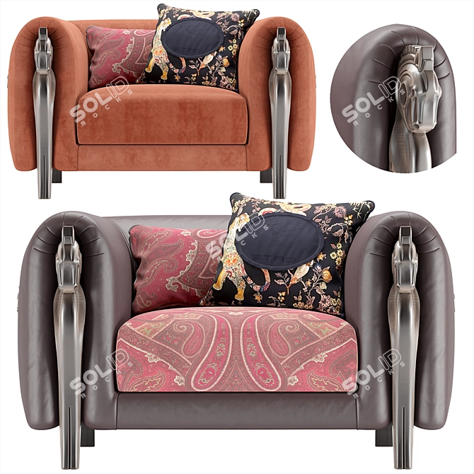 Etro Home Interiors Corinto Armchair 3D model image 2