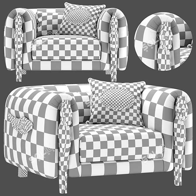 Etro Home Interiors Corinto Armchair 3D model image 6