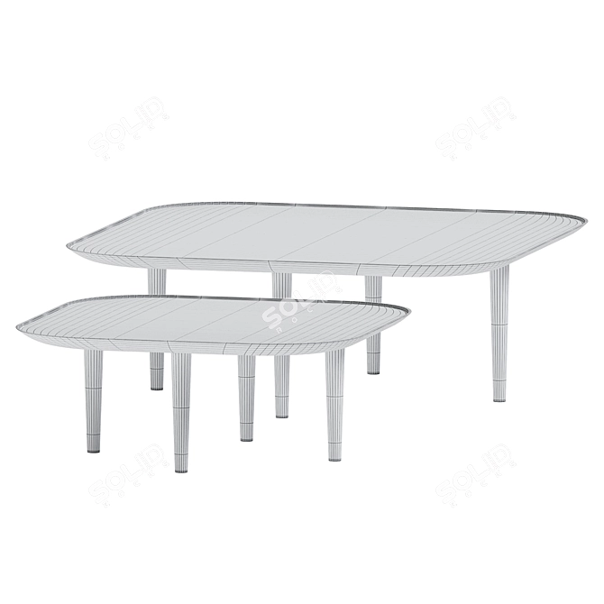 Modern Minimalist Fiori Coffee Table 3D model image 2