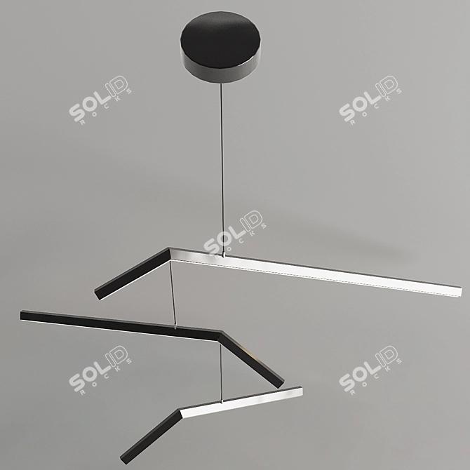 Dynamic Concord Chandelier: Elegant Balance in 6 Finishes 3D model image 3