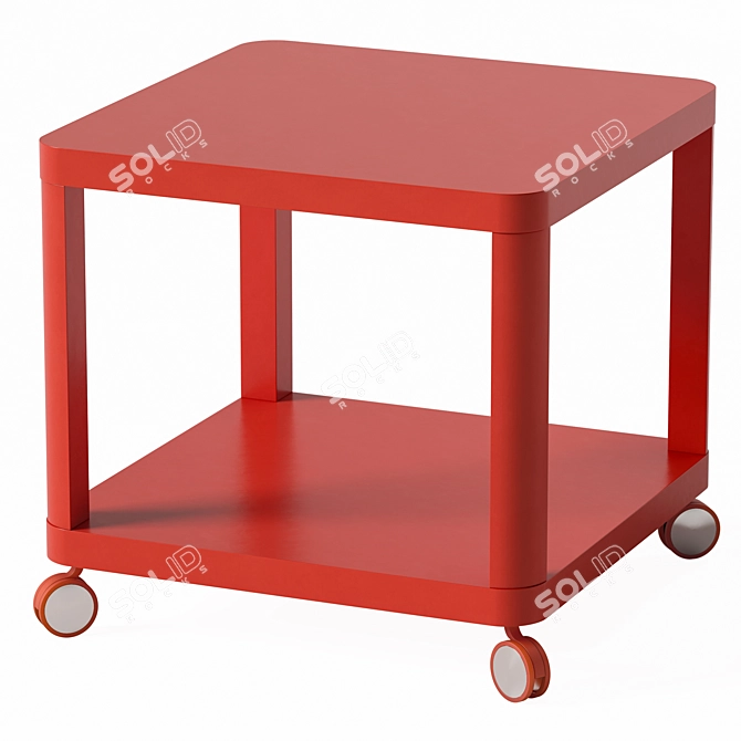 Modern portable side table in multiple colors 3D model image 1