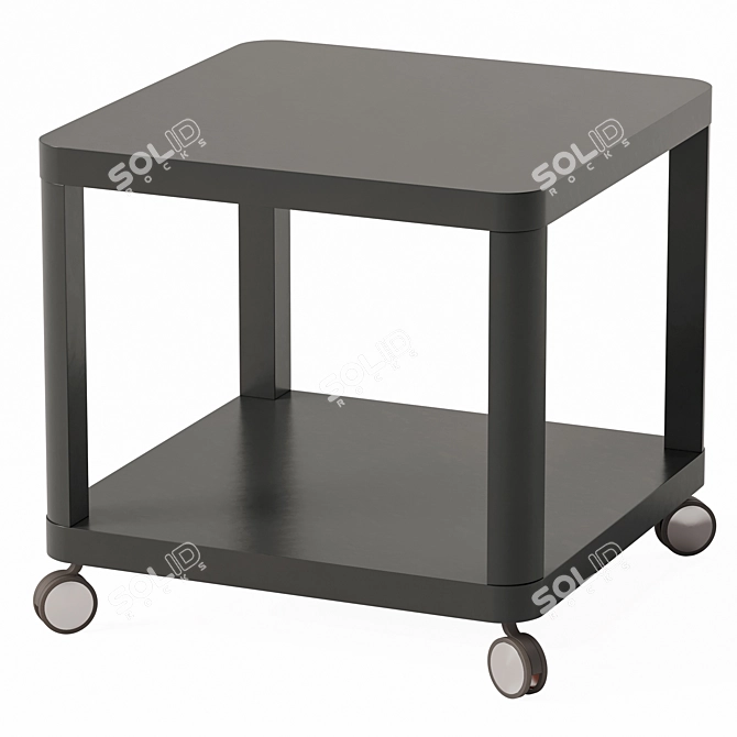 Modern portable side table in multiple colors 3D model image 2