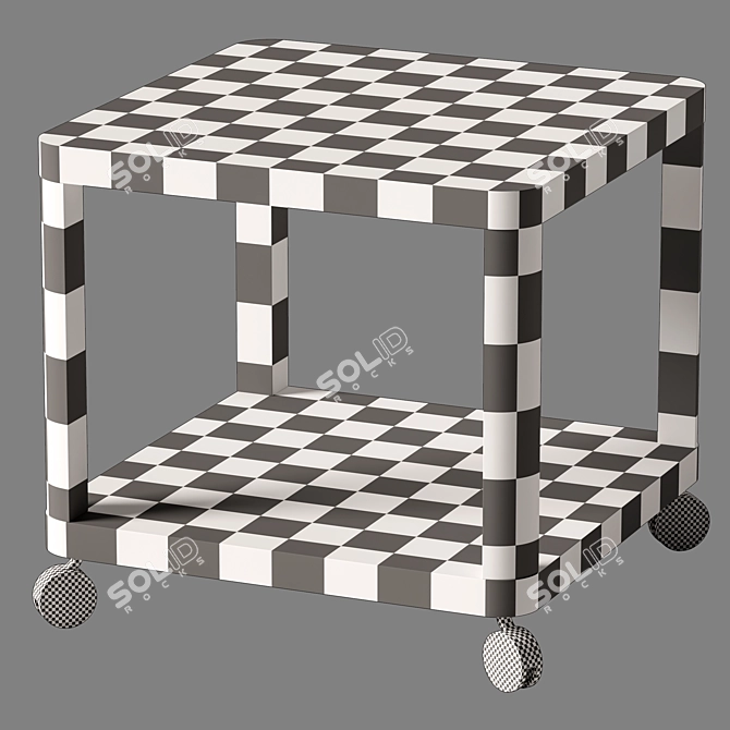 Modern portable side table in multiple colors 3D model image 5