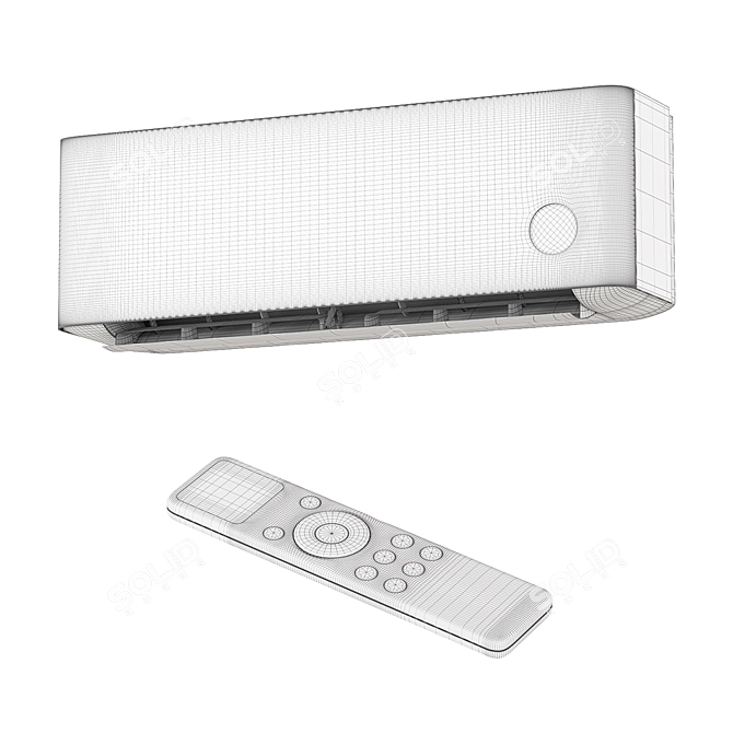 Xiaomi Smart Aircon: Wall-mounted Cooling 3D model image 3