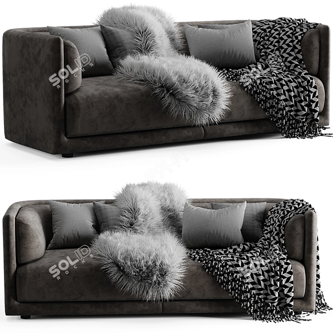Sonrad Luxury Sofa by Fendi 3D model image 1