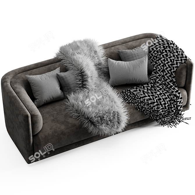 Sonrad Luxury Sofa by Fendi 3D model image 5