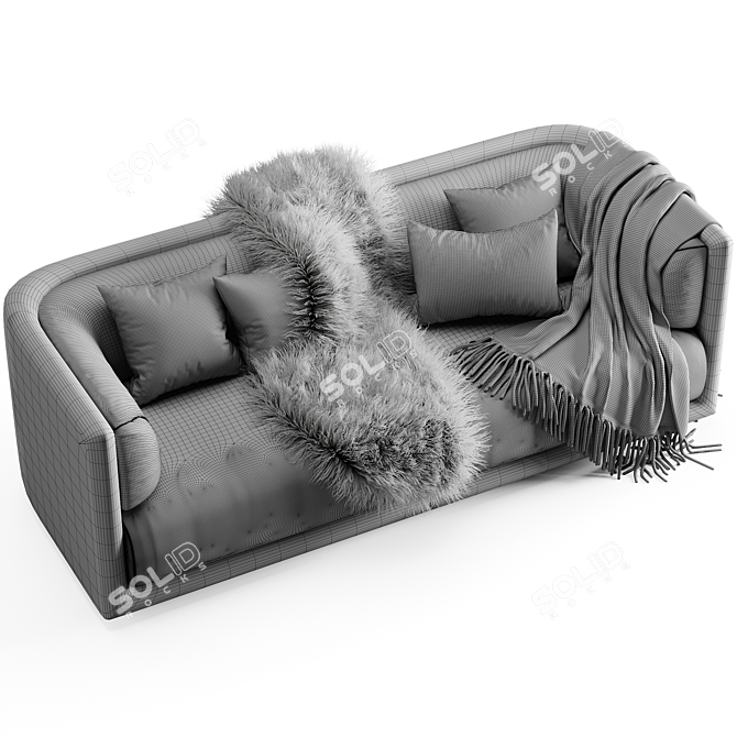 Sonrad Luxury Sofa by Fendi 3D model image 6
