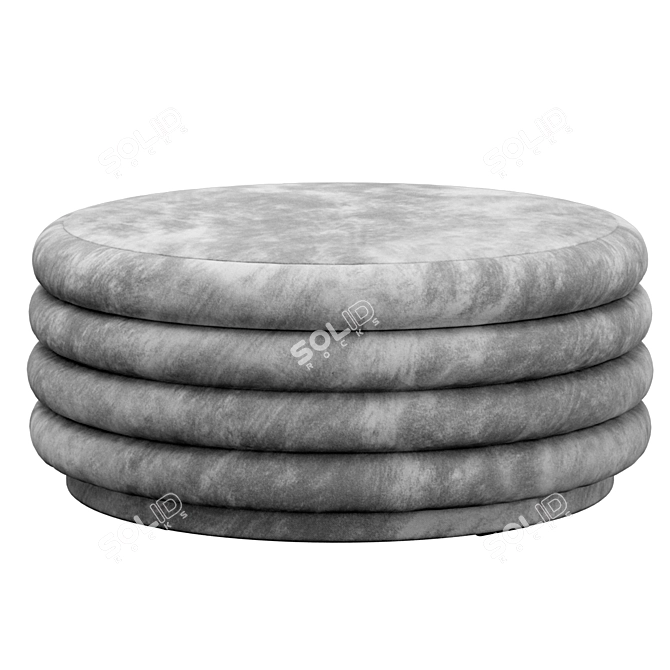Round Large Pouf by Ferm Living 3D model image 3