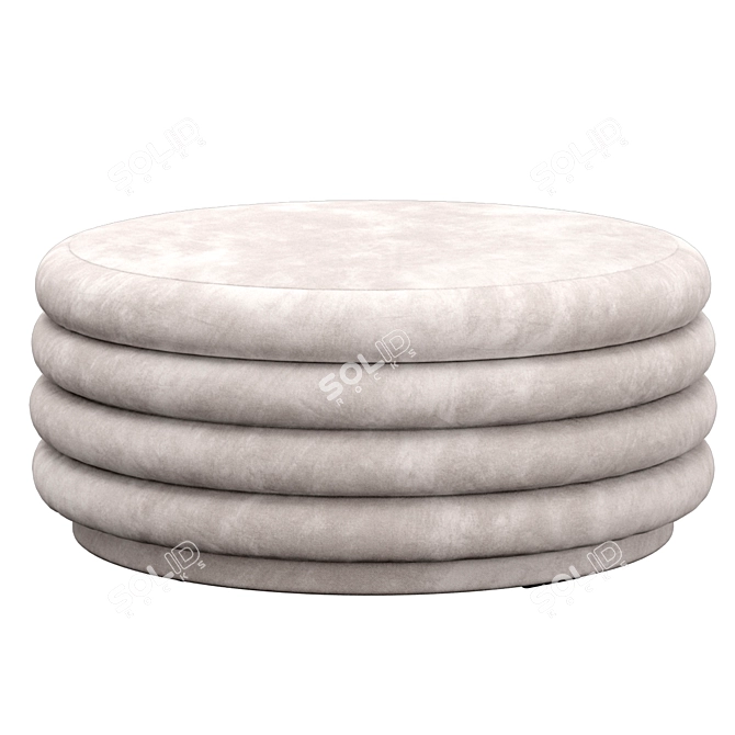 Round Large Pouf by Ferm Living 3D model image 4